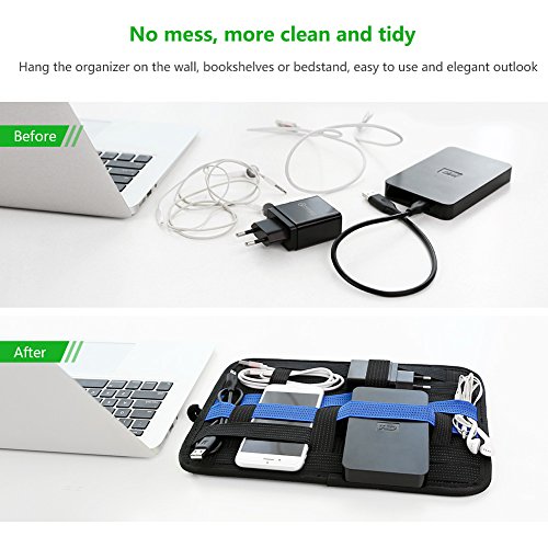 Organizer Tasche UGREEN Tragbare elektronische Organisationssystem 300*210mm Reise Organizer Tasche für Zubehörteile wie Kabel Kopfhoerer Akku WFI Remote, 8″ Zoll Tablet, iPad mini und mehr - 3