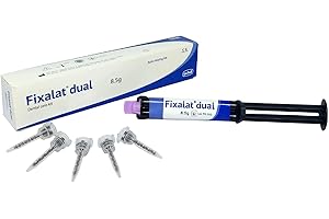 LATUS Dental Repair Kit for Permanent Applications Tooth Filling Repair For Implants, Veneers, Inlays, Onlays,Crown, Bridges Two Component Self Cure Automix Cartridge