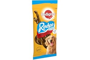 Pedigree Rodeo Duos - Dog Treats - with Beef and Cheese - 123 g (Pack of 10)