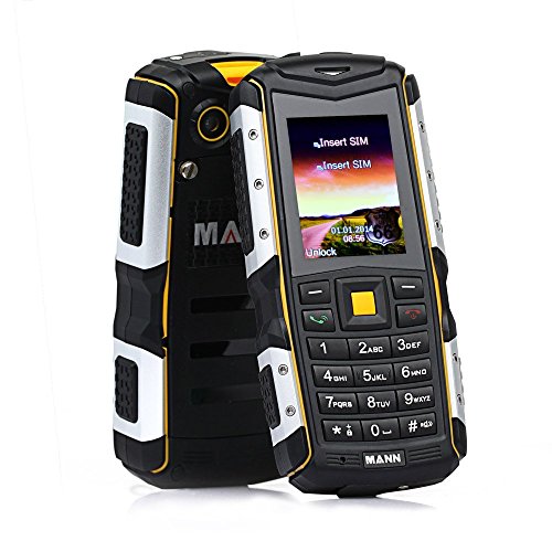 examen EasySMX MANN ZUGS IP67 Téléphone Portable Etanche Anti-poussière Antichoc Téléphone Mobile Extérieure Robuste avec Caméra Bluetooth Téléphone Cellulaire de Longue Veille(Jaune)
