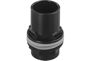 BlesConi Passe Paroi Raccord Fileté En PVC Pour Entrée De Réservoir D'aquarium Avec Joint D'étanchéité (40 mm)
