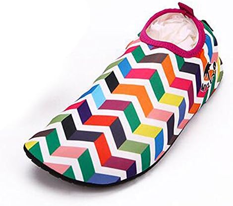 YL Story Men and Women Lightweight Barefoot Water Skin Shoes Summer Foldable Aqua Socks for Beach Swim Surf Yoga Exercise Rose Red L