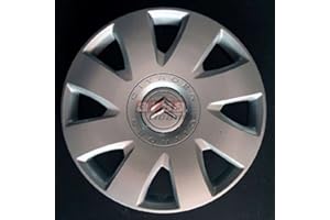 AREARICAMBI Tapacubos 4 piezas Citroen C4 Jumpy Berlingo diámetro 16 logo cromado tapacubos