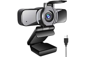 LarmTek 1080P HD USB webcam,PC computer camera with webcam cover,Build-in microphone for live streaming games for video conferencing