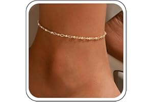 Xduargs Bracelet De Cheville Boho Satellite Perlée Vintage Or Chaîne De Pied à Boules Minimaliste Pour Plage