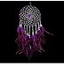 Produktbild Große indischen Kreis Dream Catcher Wind Chimes violett Feder traditionellen Stil Anhänger Wand hängende Dekoration Home Geschenk