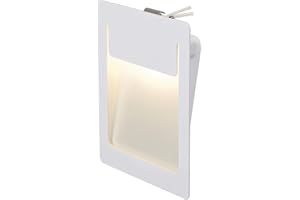 SLV 151952 DOWNUNDER pur lampe encastrable; angulaire; blanc; 4;8 W LED; blanc chaud; 120 x 155 mm; en aluminium; Blanc;;;