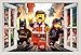 Produktbild Unified Distribution Lego Movie - Wandtattoo mit 3D Effekt, Aufkleber für Wände und Türen Größe: 92x61 cm, Stil: Fenster