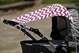 KraftKids Sonnensegel Chevron magenta