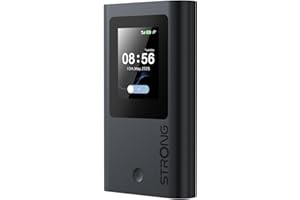 ‎STRONG STRONG 5G Mobiler WLAN Router mit 5 GB Daten, Tragbarer Dual Band WLAN 6 AX1800 Router mit eSIM, bis zu 3,4 Gbit/s Downloadspeed, Keine SIM Karte nötig, 4500 mAh Akku, USB C Port, Powerbank Funktion