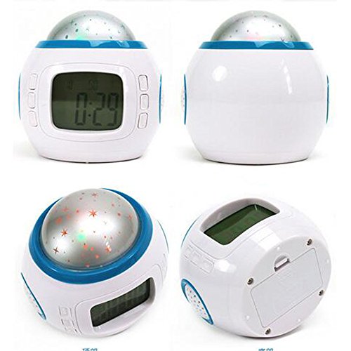 Delmkin LED Musik Wecker kreativ Sternenlicht Projektor Digitale Wecker - 5