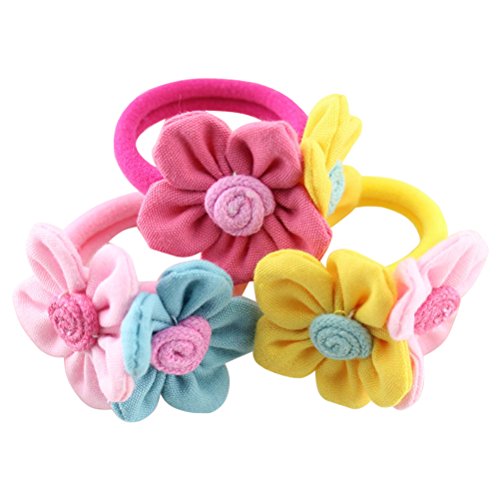 HABI mehrfarbig vielfältig Designs Haarspange Haargummi Blume Fliege Schleife Pferdeschwanz  für Mädchen - 2
