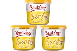 HOYO TECHNOLOGY GMBH Bautzner Senf 3 X 200 ml Feinschmecker Senf pikant-süß