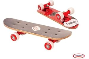Funbee-OFUN247R Mini skate en madera 17 pulgadas rojo ruedas pvc 50x36mm, color multicolores, (Darpeje OFUN247R) , color/modelo surtido