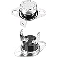 sourcing map KSD301 Thermostat 65°C/149°F 10A N.C Adjust Snap Disc Temperature Switch for Microwave,Oven,Coffee Maker 2pcs,Bakelite Material