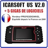 2 Jahre Garantie MISTER DIAGNOSTIC Icarsoft US V2.0 Diagnosegerät für Verschiedene Systeme - kompatibel für Ford/GM/Jeep/Chrysler