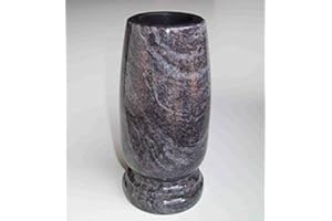 classico designgrab de Medium Vase funéraire en granit Orion Blue/Coromandel/Bahama Blue Vase de cimetière Décoration tombale.