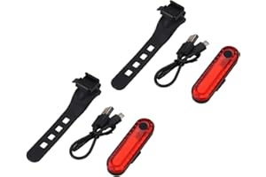 CONSTEFIRE LED Recargable,Luz Trasera Recargable USB para Bicicleta, 2 Unidades, Impermeable, 4 Modos, Luces Rojas,MTB BICYCLETA