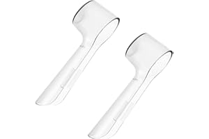 MELTU 2 Pcs Toothbrush Head Covers, Toothbrush Cover Caps Compatible with Oral B Electric Toothbrush Round Heads (White, 2)