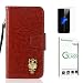 Produktbild Motorola Moto G6 Plus 2018 Hülle [mit Panzerglas],Motorola Moto G6 Plus 2018 Handyhülle,Penlicraft Flip Cover PU Leder [3D Glitter Owl Decoration] 3D Glitzer Eule Dekoration Handyhülle im Brieftasche-Stil mit [Aktualisierter TPU Innenschale] [Standfunktion] Schutzhülle Handyhüllen [Magnetverschluss] Etui Case für Motorola Moto G6 Plus 2018 mit schutzfolie (braun)