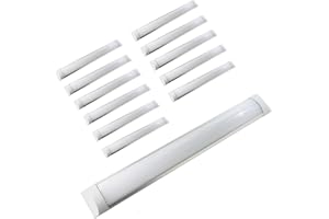 JANDEI - 12 x Slim Battern LED 36W Neutral Vit 4200K Lampa för industriella arbetsområden Hem Handel Lysrör