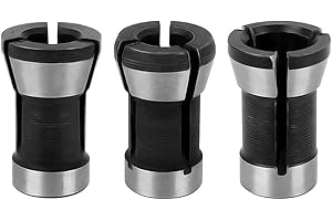Treki 3PCS Jeu d'Adaptateurs de Mandrin à Pince de Serrage 6mm/6.35mm/8mm Tête de Mandrin de Collet pour Perceuses et Fraiseuses