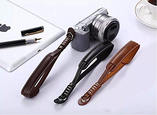 Sangle de poignet Cuir  y   M  TM  universel Cuir PU Sangle de poignet pour Leica Nikon Fuji Pentax Canon Panasonic Sony etc 