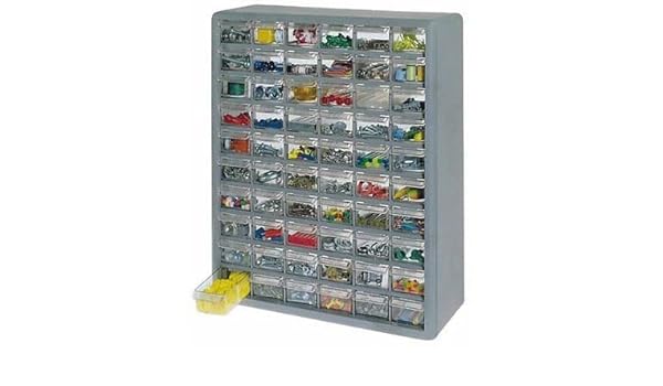Storage Organizer Cabinet 60 Plastic Drawer Boxes Parts Container