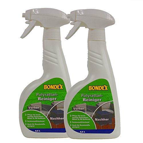 Preisvergleich Produktbild Bondex Polyrattan Reiniger 2 x 500 ml Sprühflasche