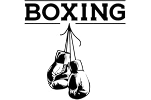 ‎SUPERDANT SUPERDANT Box Wandsticker Boxhandschuhe Wandaufkleber Fitnessstudio Vinyl Wandsticker Wanddekoration Schwarze Tapete Wandtattoo Für Schlafzimmer Wohnzimmer Heimdekoration Boxgeschenke