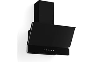 Klarstein Velaire Dunstabzugshaube 60 cm - Kopffreihaube, 820 m³/h Boost, A++ Energieeffizienz, Touch-Bedienung, LED, leise, Aluminium- & Aktivkohlefilter, Abzugshaube Küche, Schwarz