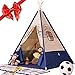 Produktbild Kinder Tipi Spielzelt Spielzelt Tipi Zelt für Kinder, Kinderspielhaus Kinderspielzimmer Möbel Indian Cavans Spielzelt für Kinder Indoor und Outdoor Spielen.