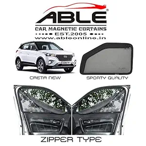 Able Sporty Half Car Magnetic Sun Shade Curtains for Creta New 2020 Set of 4