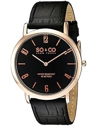 SO & CO New York 5043.4 - Reloj de cuarzo para hombres, negro