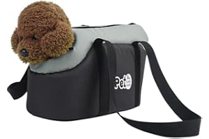IBLUELOVER Sac de Transport pour Petit Chien Chat Jusqu'à 4kg Sacoche pour Chien Cage de Transport Animal de Compagnie Sac Transport à Main en Maille pour Chiot Lapin Pochette Sac Bandoulière Voyage