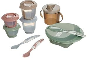 Vital Baby Nourish Complete Baby Weaning Kit 6m+, 10pcs, Essential Weaning Tools, EarthSmart Biodegradable, BPA-Free, Safe & Eco-Friendly for First Solids