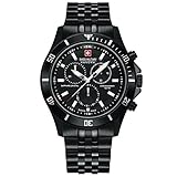 Swiss Military Hanowa Herren-Armbanduhr XL Flagship Chrono Analog Quarz Edelstahl beschichtet 06-5183.7.13.007