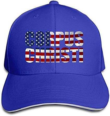 Trithaer Custom Corpus Christi &amp; American Flag Adjustable Sandwich Hunting Peak Hat &amp; Cap