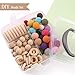 Produktbild Best for baby Holzring Runde Perlen häkeln 100% Baumwollfaden DIY-Set Armband Schnullerclip Montessori Spielzeug