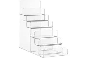 Hemoton - Espositore a portafoglio in acrilico trasparente, per borsa, espositore per negozi e cosmetici, 6 ripiani trasparenti