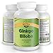 Produktbild Ginkgo Biloba Nahrungsergänzung aus Blattextrakten, Verbessert die Erinnerung, Starkes Antioxidant, 6000 mg, 120 Kapseln