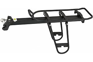 CABLEMATIC PrimeMatik - Portaequipajes metálico trasero para bicicleta con barandilla de 38x14cm