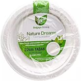 Roll-Up Nature Ecological Cardboard Paper Party Disposable Plate - 22 Cm. - 1 Package of 50 Pieces