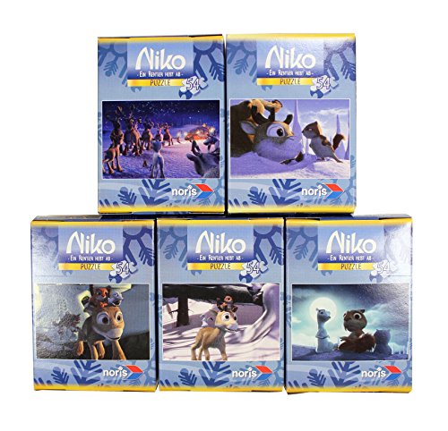 Preisvergleich Produktbild Niko - Ein Rentier hebt ab - Puzzle 54 Teile - 5er Set