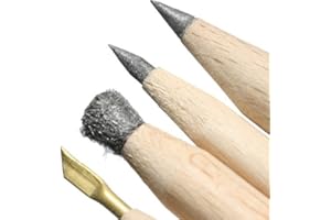 SPACE-SHOP - METAL DETECTOR Set Pulizia Monete Metal Detector Quattro Matite Punta Fina Grossa Scalpello