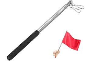 BUKYCAT Telescopica Asta della Bandiera, Asta Bandiera Telescopica, Acciaio Inox Asta Bandiera Telescopica, Guide Turistiche Acciaio Inox Insegnanti per Viaggi, Campeggio, Gite, Concorsi, Insegnanti