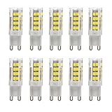 G9 LED Glühbirne Kaltweiß 6000K 2835 SMD 51 LEDs 5W 350LM AC200-240V, Größe: 15mm (W) x50mm (H).