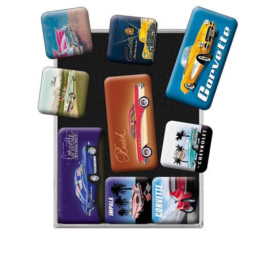 Nostalgic-Art 83022 USA Classic Cars, Magnet-Set, 9-teilig - 2