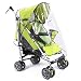 MTURE Full Coverage Universal Pushchair Stroller Buggy Rain Cover for Baby Outdoor Travel,PVC free -Transparent