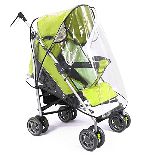 MTURE Full Coverage Universal Pushchair Stroller Buggy Rain Cover for Baby Outdoor Travel,PVC free -Transparent